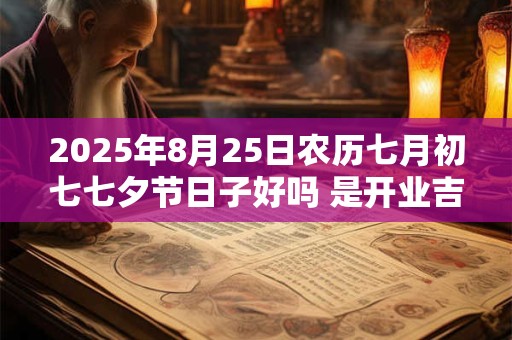 2025年8月25日农历七月初七七夕节日子好吗 是开业吉日吗
