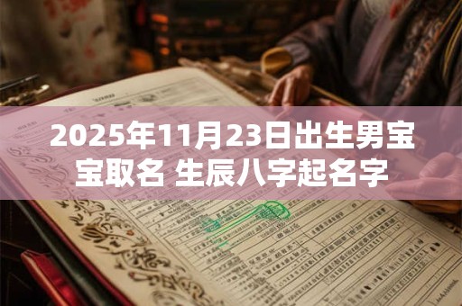 2025年11月23日出生男宝宝取名 生辰八字起名字 2025年11月23日出生男宝宝取名 生辰八字起名字