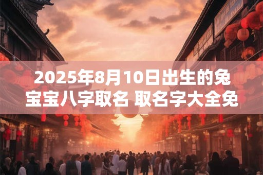 2025年8月10日出生的兔宝宝八字取名 取名字大全免费查询