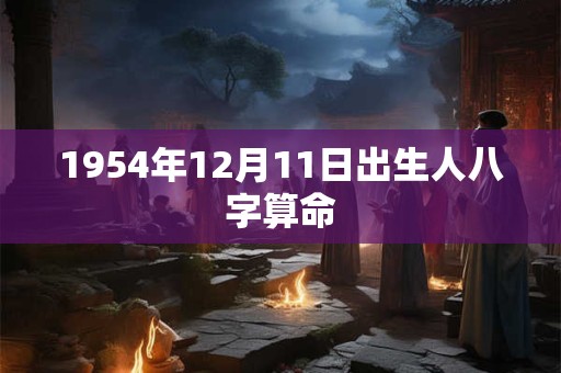 1954年12月11日出生人八字算命