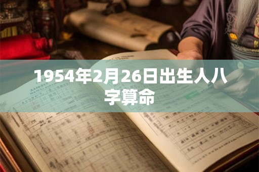1954年2月26日出生人八字算命