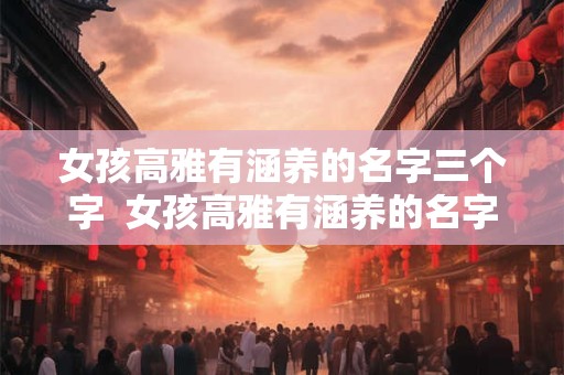 女孩高雅有涵养的名字三个字  女孩高雅有涵养的名字分享