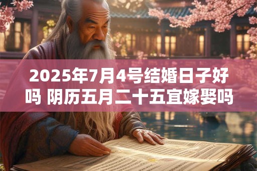 2025年7月4号结婚日子好吗 阴历五月二十五宜嫁娶吗