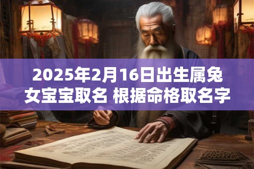 2025年2月16日出生属兔女宝宝取名 根据命格取名字