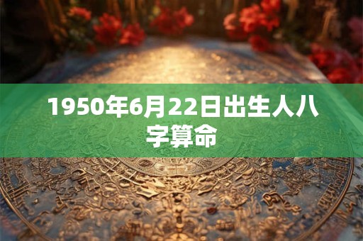 1950年6月22日出生人八字算命 1950年6月22日出生人八字算命
