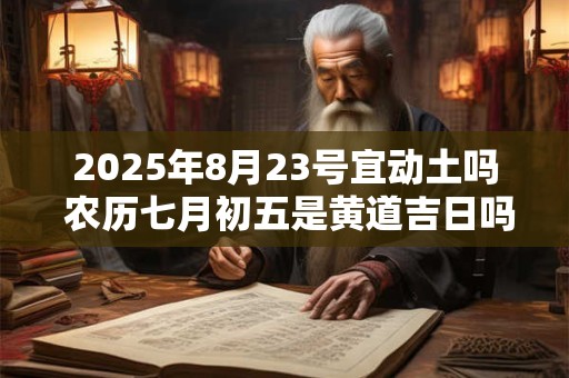 2025年8月23号宜动土吗 农历七月初五是黄道吉日吗