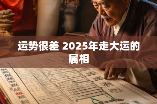运势很差 2025年走大运的属相