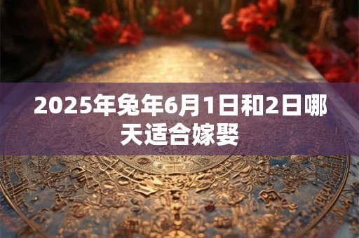 2025年兔年6月1日和2日哪天适合嫁娶