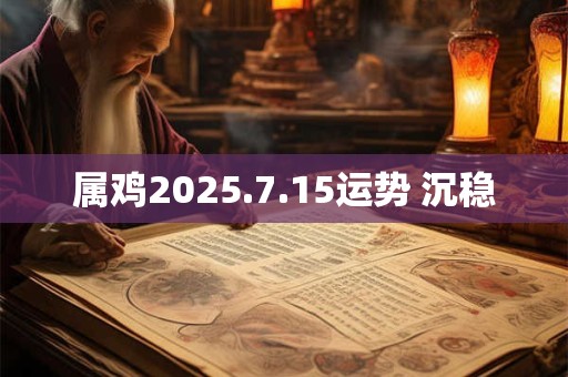 属鸡2025.7.15运势 沉稳