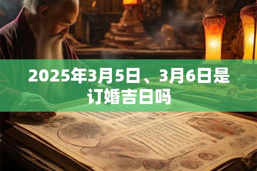 2025年3月5日、3月6日是订婚吉日吗