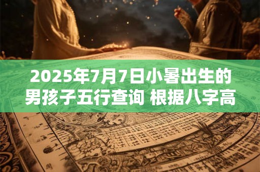 2025年7月7日小暑出生的男孩子五行查询 根据八字高分起名