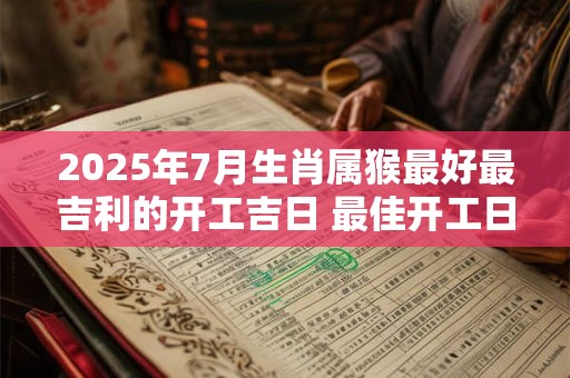 2025年7月生肖属猴最好最吉利的开工吉日 最佳开工日子