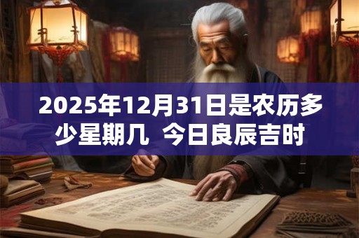 2025年12月31日是农历多少星期几  今日良辰吉时