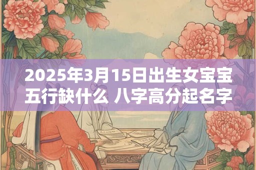 详细阅读:2025年3月15日出生女宝宝五行缺什么 八字高分起名字 2025年3月15日出生女宝宝五行缺什么 八字高分起名字