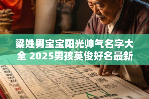 梁姓男宝宝阳光帅气名字大全 2025男孩英俊好名最新版