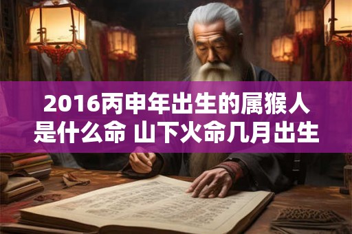 2016丙申年出生的属猴人是什么命 山下火命几月出生好