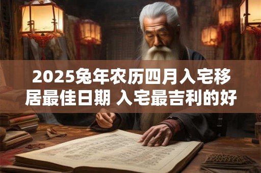 2025兔年农历四月入宅移居最佳日期 入宅最吉利的好日子
