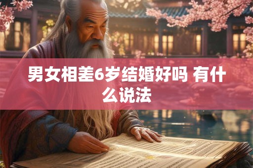 男女相差6岁结婚好吗 有什么说法