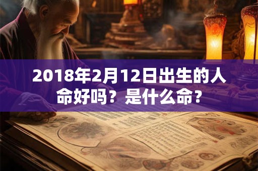 2018年2月12日出生的人命好吗？是什么命？