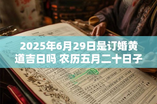 2025年6月29日是订婚黄道吉日吗 农历五月二十日子好吗