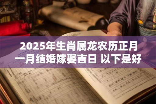 2025年生肖属龙农历正月一月结婚嫁娶吉日 以下是好日子