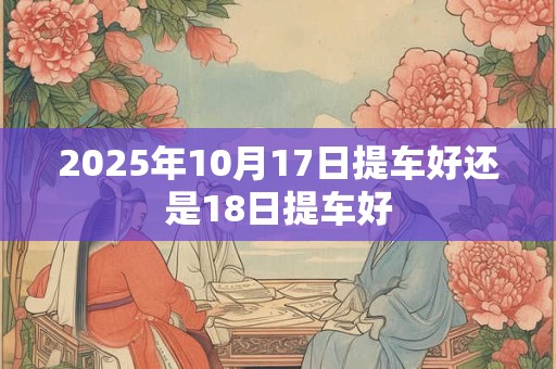 2025年10月17日提车好还是18日提车好