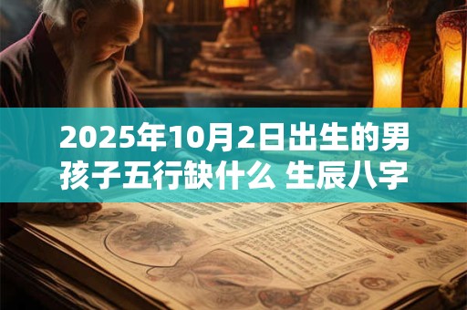 2025年10月2日出生的男孩子五行缺什么 生辰八字高分取名