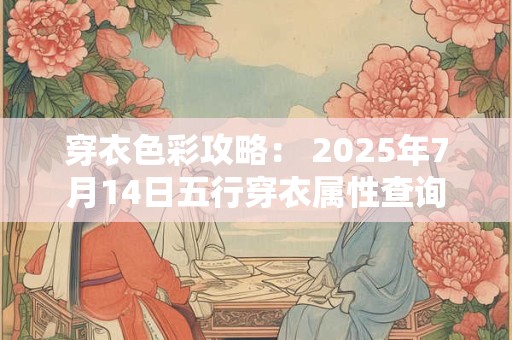 穿衣色彩攻略： 2025年7月14日五行穿衣属性查询