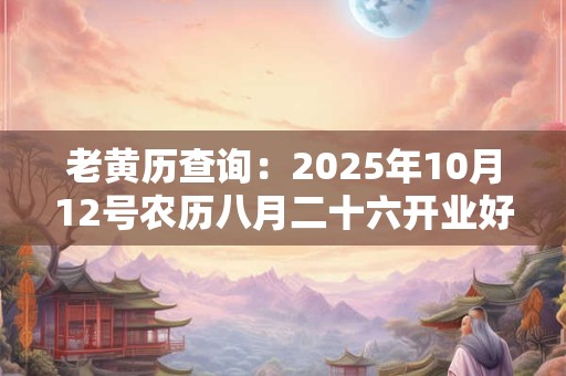 老黄历查询：2025年10月12号农历八月二十六开业好吗