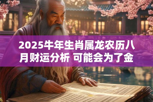 2025牛年生肖属龙农历八月财运分析 可能会为了金钱而发愁