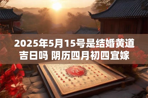 2025年5月15号是结婚黄道吉日吗 阴历四月初四宜嫁娶吗