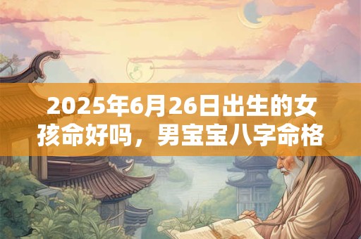 2025年6月26日出生的女孩命好吗，男宝宝八字命格