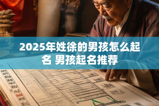 2025年姓徐的男孩怎么起名 男孩起名推荐