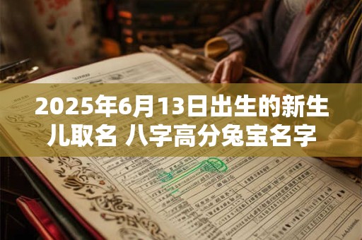 2025年6月13日出生的新生儿取名 八字高分兔宝名字