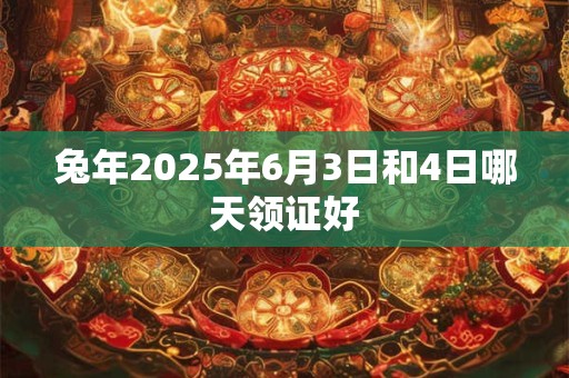 兔年2025年6月3日和4日哪天领证好