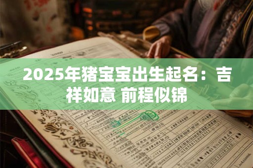 详细阅读:2025年猪宝宝出生起名:吉祥如意 前程似锦 2025年猪宝宝出生起名:吉祥如意 前程似锦