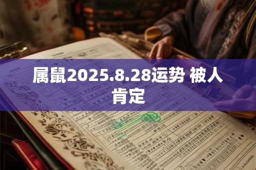 属鼠2025.8.28运势 被人肯定