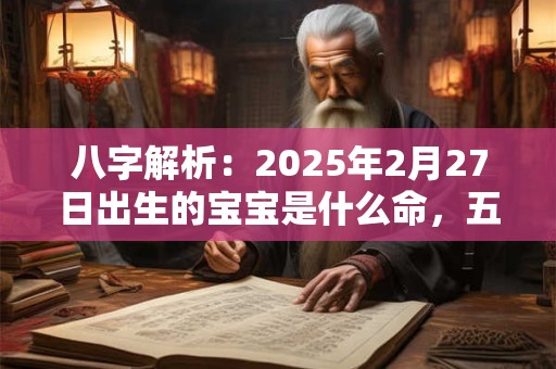 八字解析:2025年2月27日出生的宝宝是什么命,五行缺什么 八字解析:2025年2月27日出生的宝宝是什么命,五行缺什么