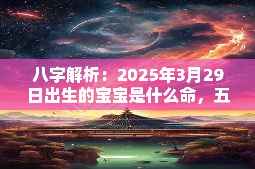 八字解析：2025年3月29日出生的宝宝是什么命，五行缺什么