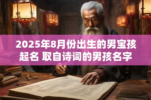2025年8月份出生的男宝孩起名 取自诗词的男孩名字2025