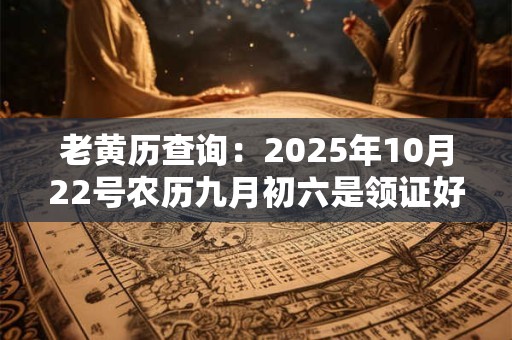 老黄历查询：2025年10月22号农历九月初六是领证好日子吗
