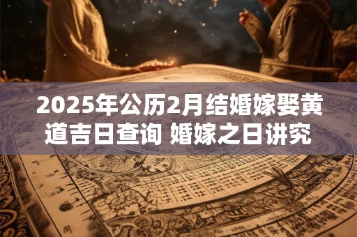 2025年公历2月结婚嫁娶黄道吉日查询 婚嫁之日讲究什么