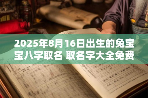 2025年8月16日出生的兔宝宝八字取名 取名字大全免费查询