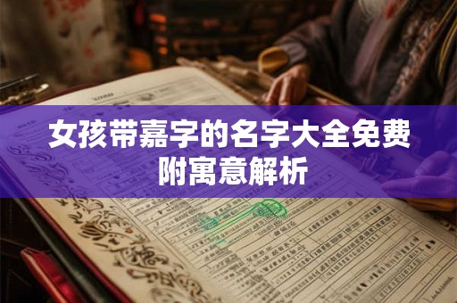 女孩带嘉字的名字大全免费 附寓意解析