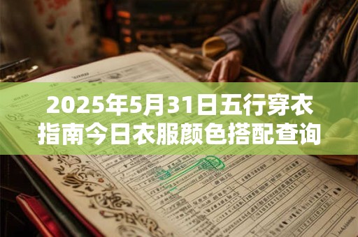 2025年5月31日五行穿衣指南今日衣服颜色搭配查询