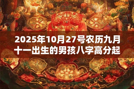 2025年10月27号农历九月十一出生的男孩八字高分起名字