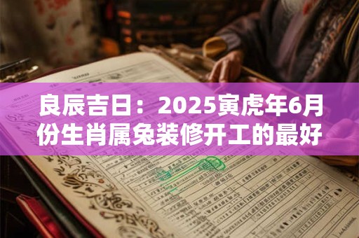 良辰吉日：2025寅虎年6月份生肖属兔装修开工的最好日子