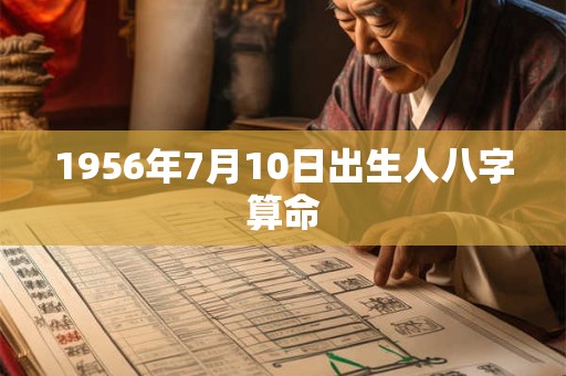 详细阅读:1956年7月10日出生人八字算命 1956年7月10日出生人八字算命