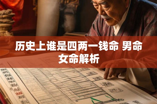 历史上谁是四两一钱命 男命女命解析