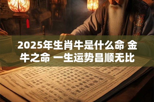 2025年生肖牛是什么命 金牛之命 一生运势昌顺无比